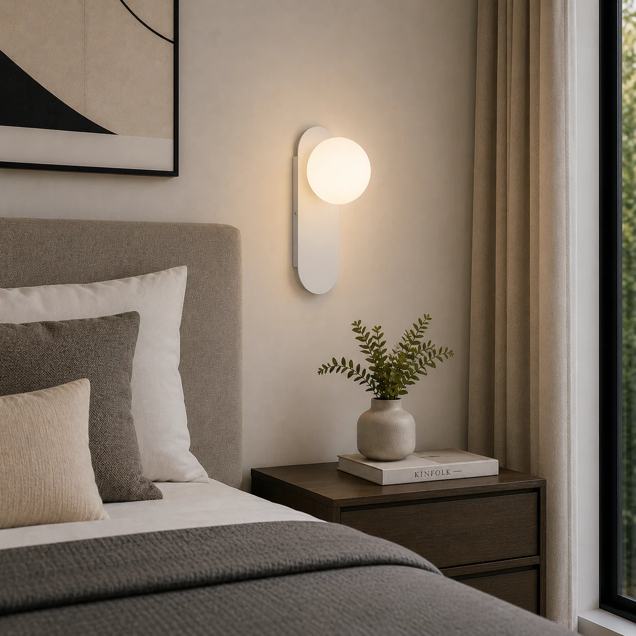 Aplique de pared bola cristal "Glow"