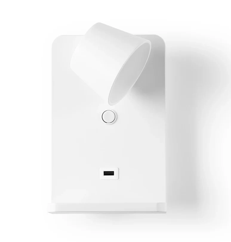 Aplique de pared para lectura con puerto USB "Lumo"6W Base carga inalámbrica - Image 2