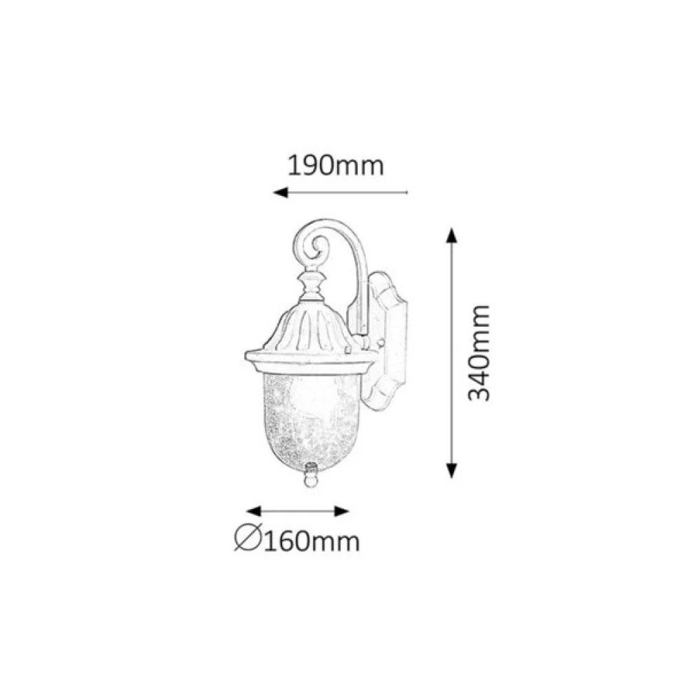 Aplique Exterior LED RABALUX "Sydney" 1xE27 IP23 [RAB-8387 - Image 5