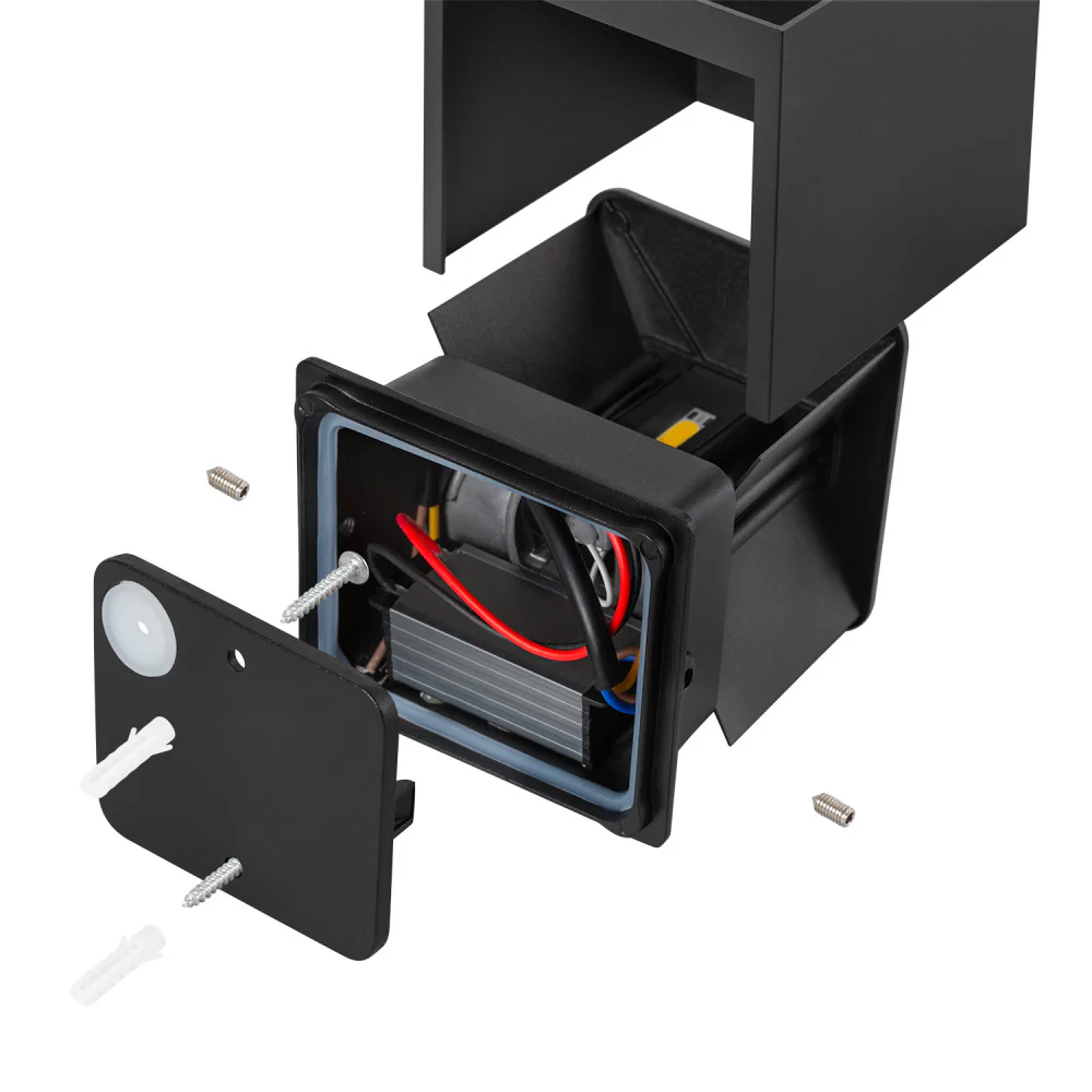 Aplique LED para Exterior 2x5W 100Lm/W IP65 Negro 4000K - Image 4