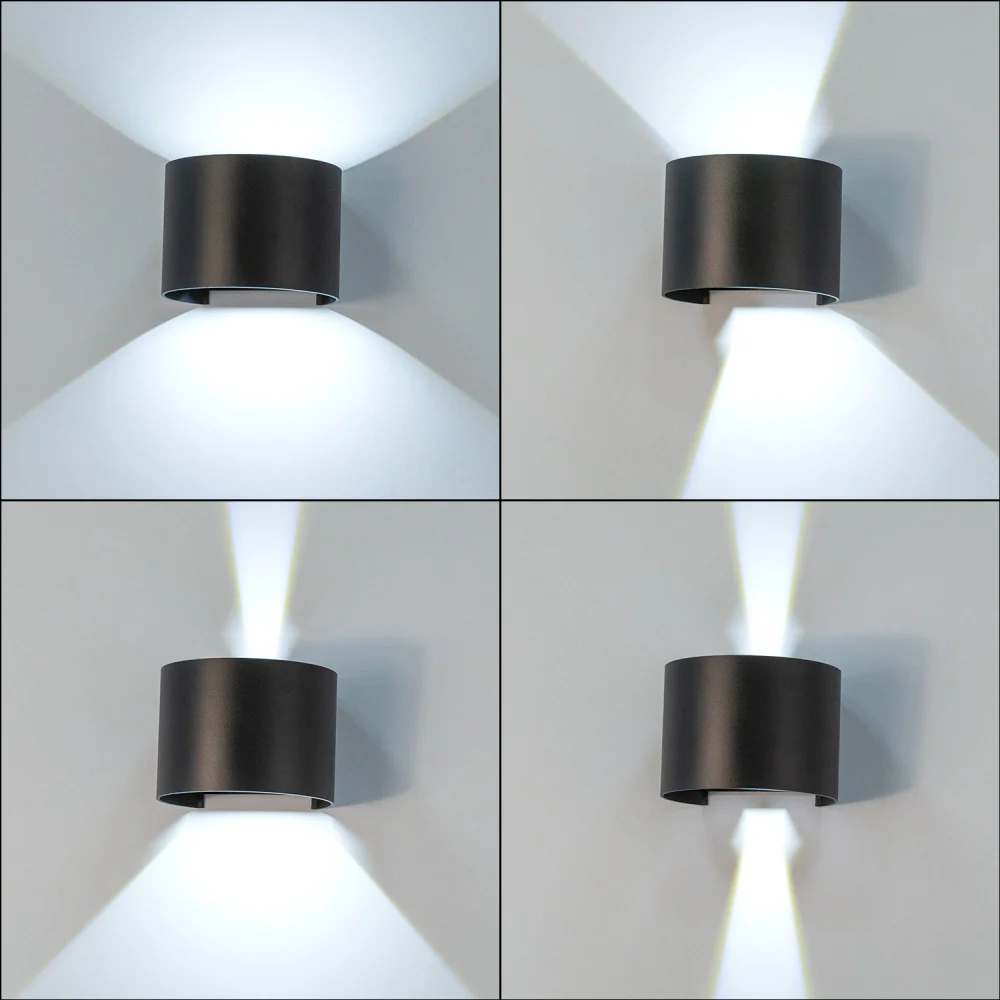 Aplique LED Exterior 2x5W 100Lm/W IP65 Negro 4000K  [HO-APL07-IP65-B-W] - Image 2