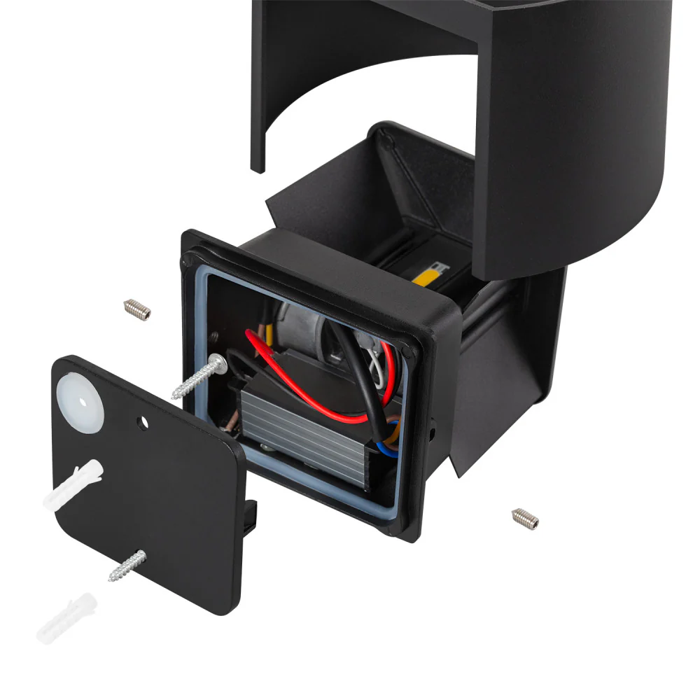 Aplique LED Exterior 2x5W 100Lm/W IP65 Negro 4000K  [HO-APL07-IP65-B-W] - Image 4