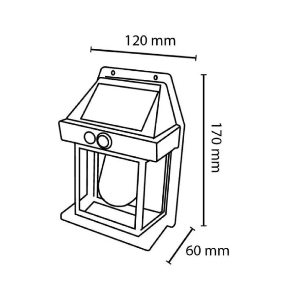 Aplique Solar IP44 3W 3000K 100Lm con Sensor PIR - Blanco  [ASAL-0289] - Image 6