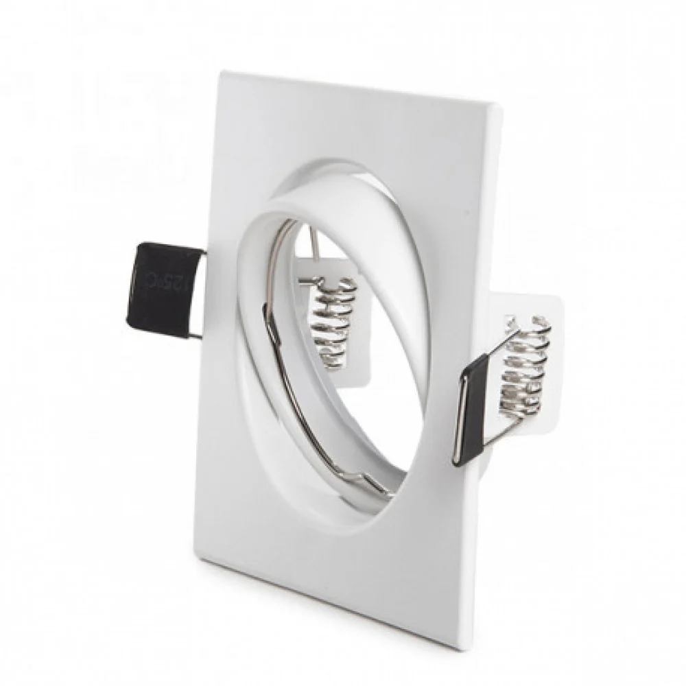 Aro Foco Downlight  Basculante Cuadrado Aluminio Blanco 83/83Mm Estuche Personalizado - Image 4