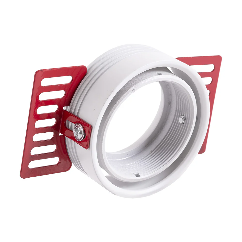 Aro Foco Downlight Circular Aluminio Blanco Basculante Integración Yeso Ø75mm - Image 3