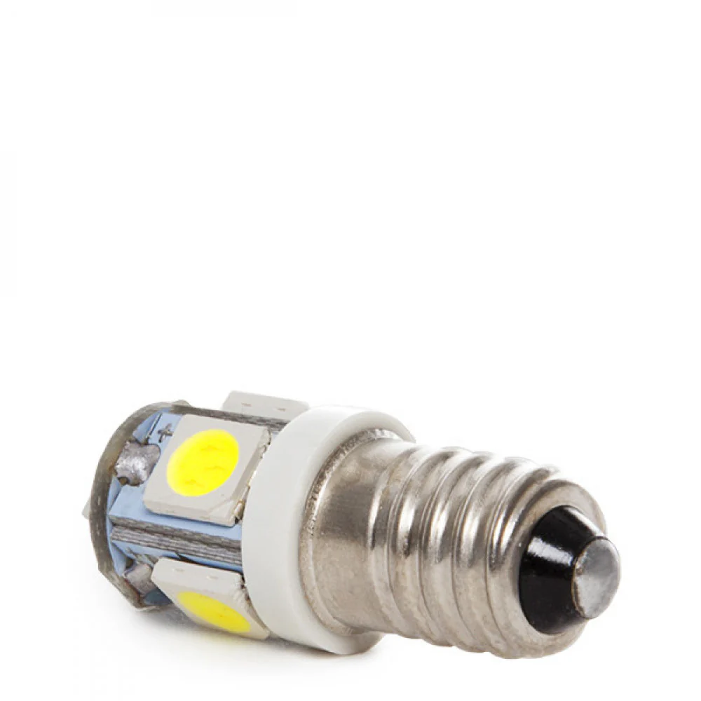 Bombilla LED E10 1W 90Lm 6000ºK 12VDC LEDs 40.000H  [CA-E10-5MD5050-CW] - Image 3