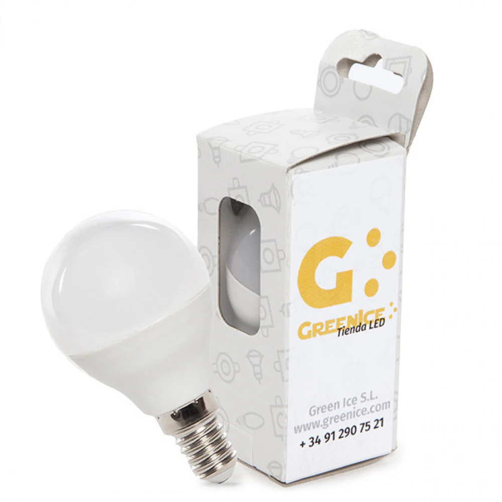 Bombilla LED E14 5W 410Lm 6000ºK Estuche Personalizado 40.000H [HO-P45-E14-5W-RC-CW-EP06]