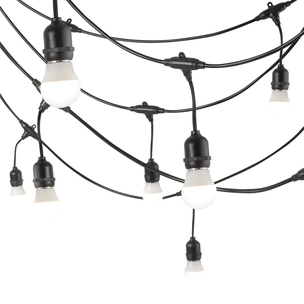 Cadena de 40 Portalámparas E27 20 Metros IP65 sin Bombillas [HO-CAD-20M-40xE27] - Image 3