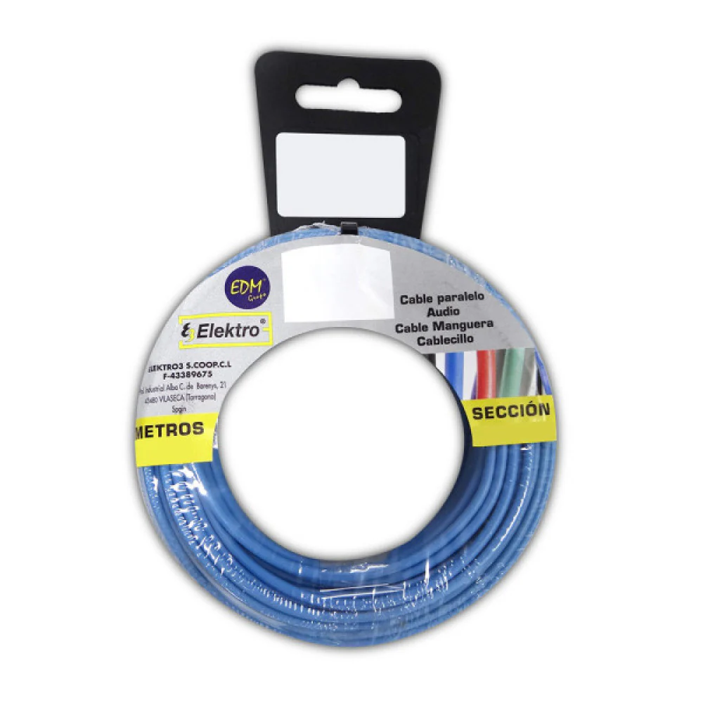 Carrete Cablecillo Felxible 4mm. Azul 25M Libre de Halógenos [E3-28500