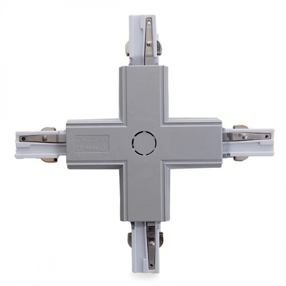 Conector + Carril Trifásico Plata - Image 3
