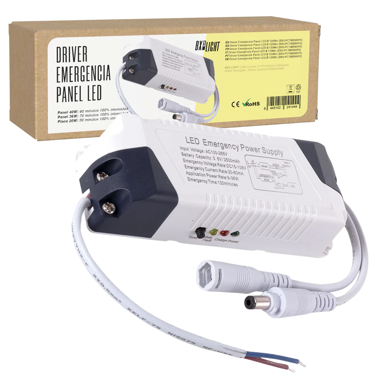 Driver Emergencia Panel LED > 120Min [BX3-PCTMBW0P0]