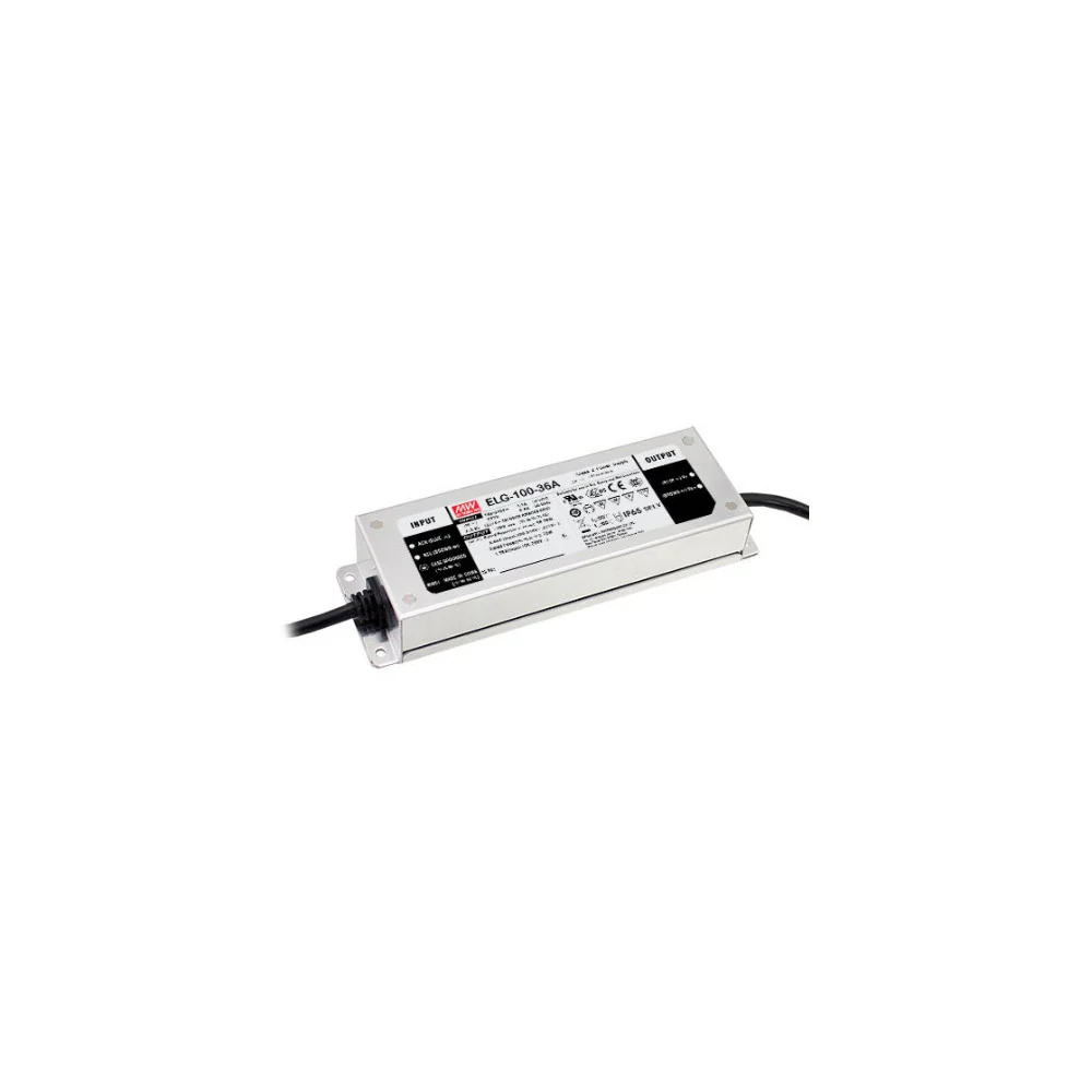 ELG-100-48D2 IP67 Transformador MEANWELL Entrada 100-305VAC Salida 48VDC 2A 96W PFC Aislamiento 3750 VAC Regulación Inteligente