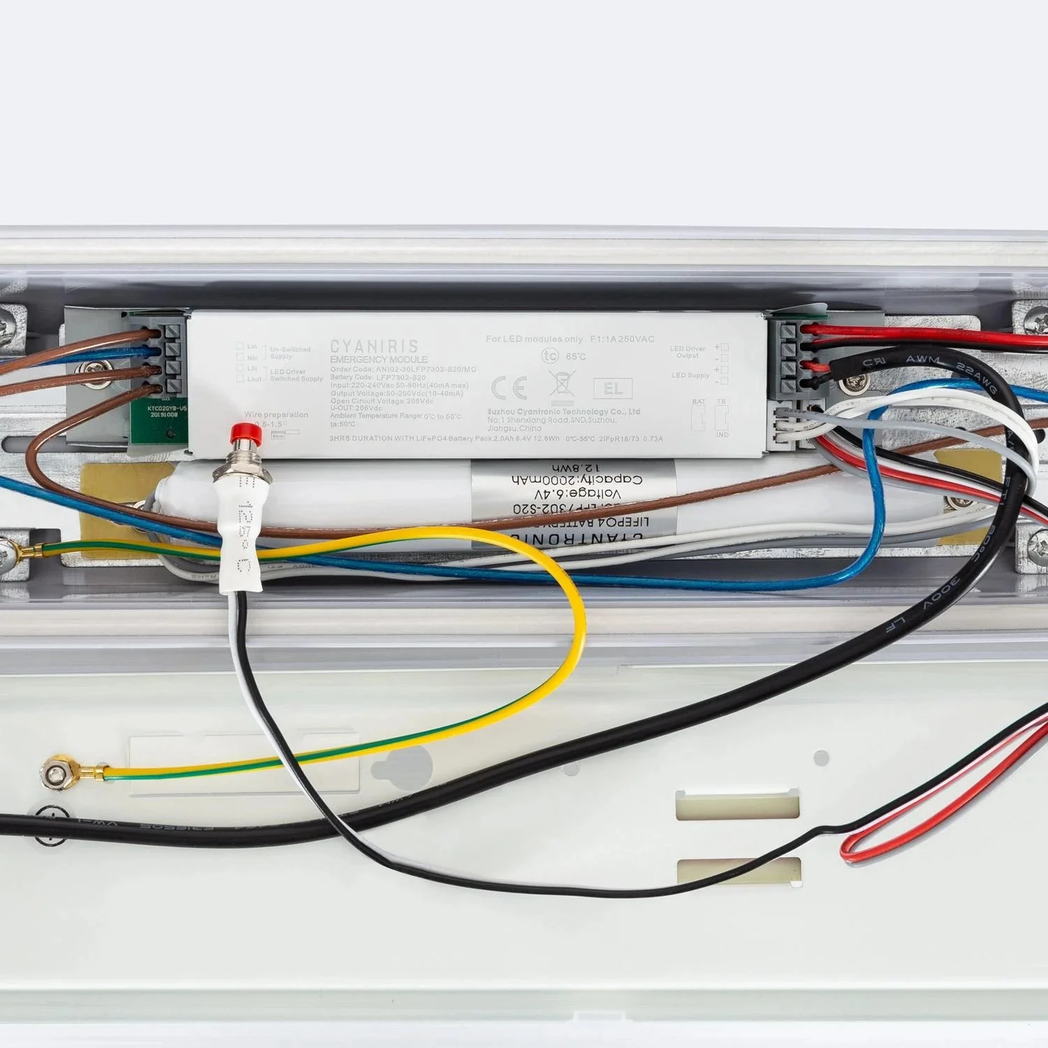 Equipo Estanco Enlazable Kit de Emergencia LED 40W 4800Lm IP65 CCT (Tonalidad Luz Regulable) 3000-6500ºK 110º Regulable Tridonic - Image 9