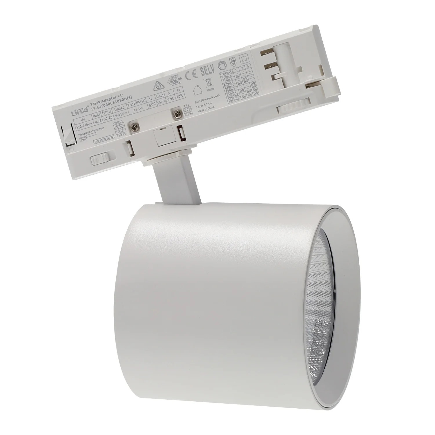 Foco de Carril LED  40W 90Lm/W CCT Tonalidad Luz Ajustable Driver Lifud Trifásico 50.000H - Image 2