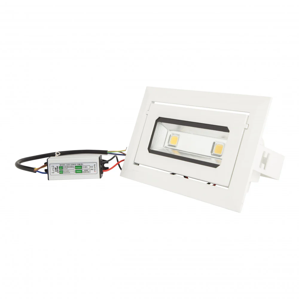 Foco Downlight LED 20W 1.800Lm 6000ºK Rectangular Basculante 40.000H [HO-DRECTBAS-20W-CW] - Image 5