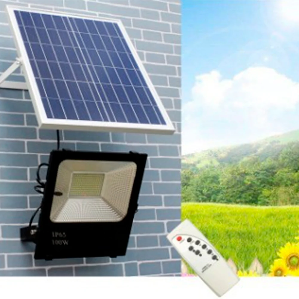 Proyector LED 100W 10.000Lm 6000ºK Solar Sensor 100W + Control Remoto Panel 6V/25W 40.000H - Image 4