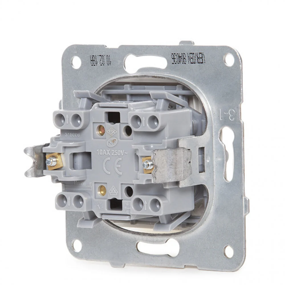Interruptor Panasonic Karre 10A 250V/Bastidor Metálico con Garras/Tecla Blanca - Image 3