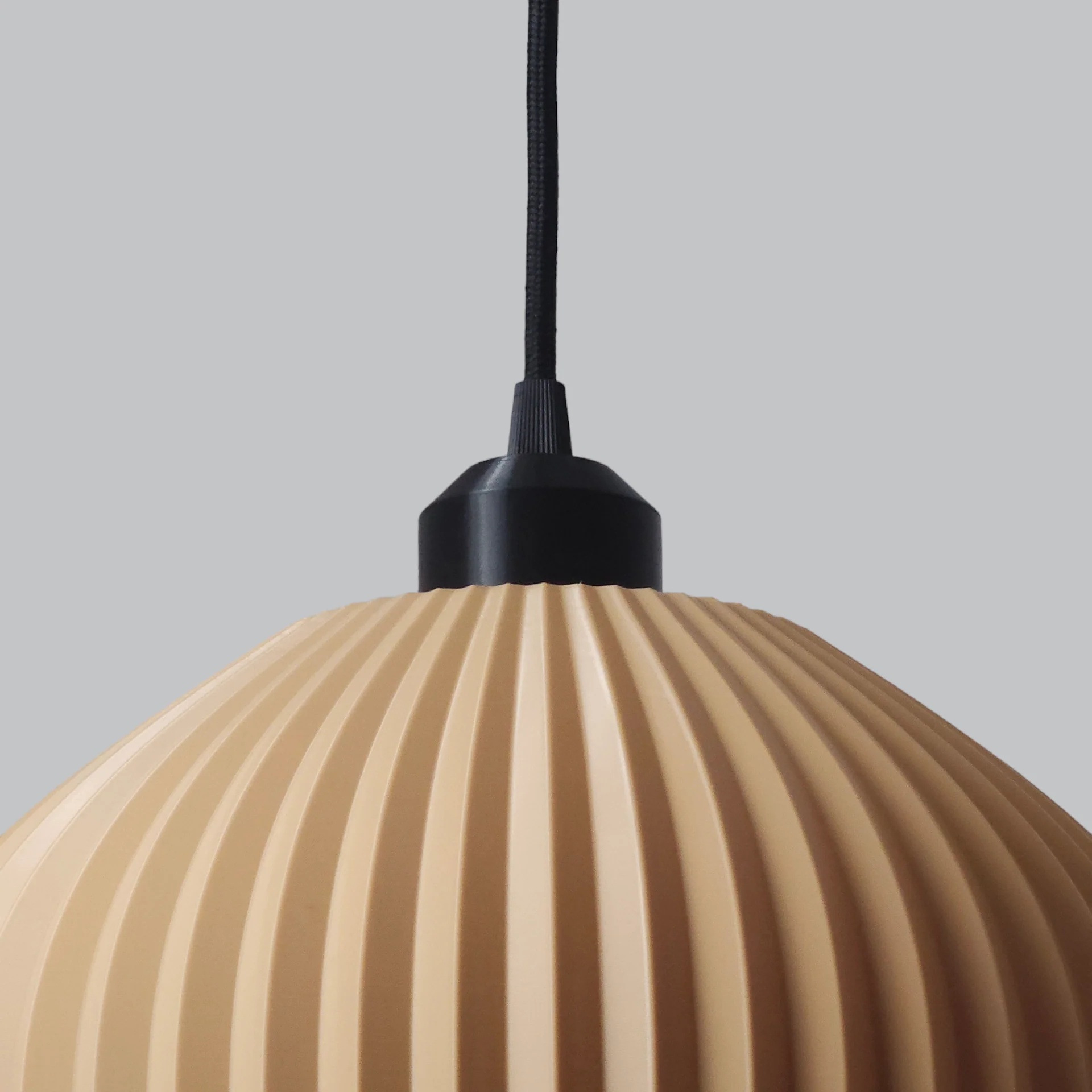 Lámpara Colgante "Idali" Color Beige/Florón Negro/Cable Negro - Image 2