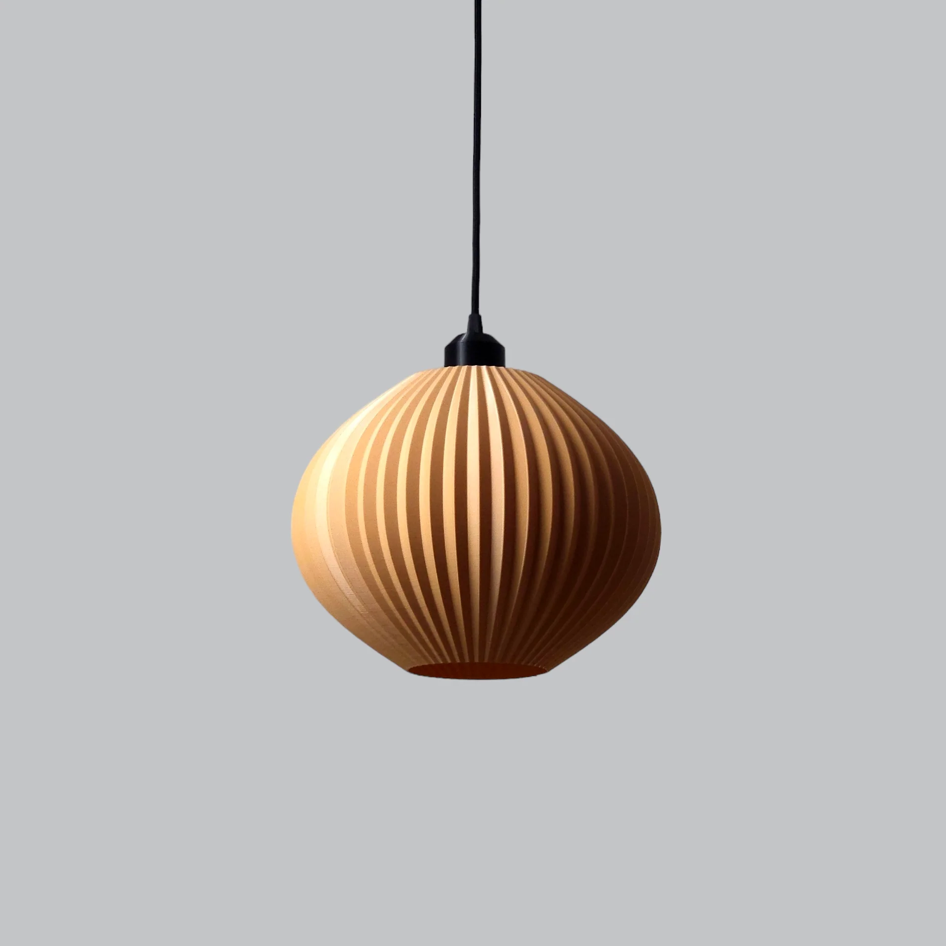 Lámpara Colgante "Idali" Color Beige/Florón Negro/Cable Negro - Image 4