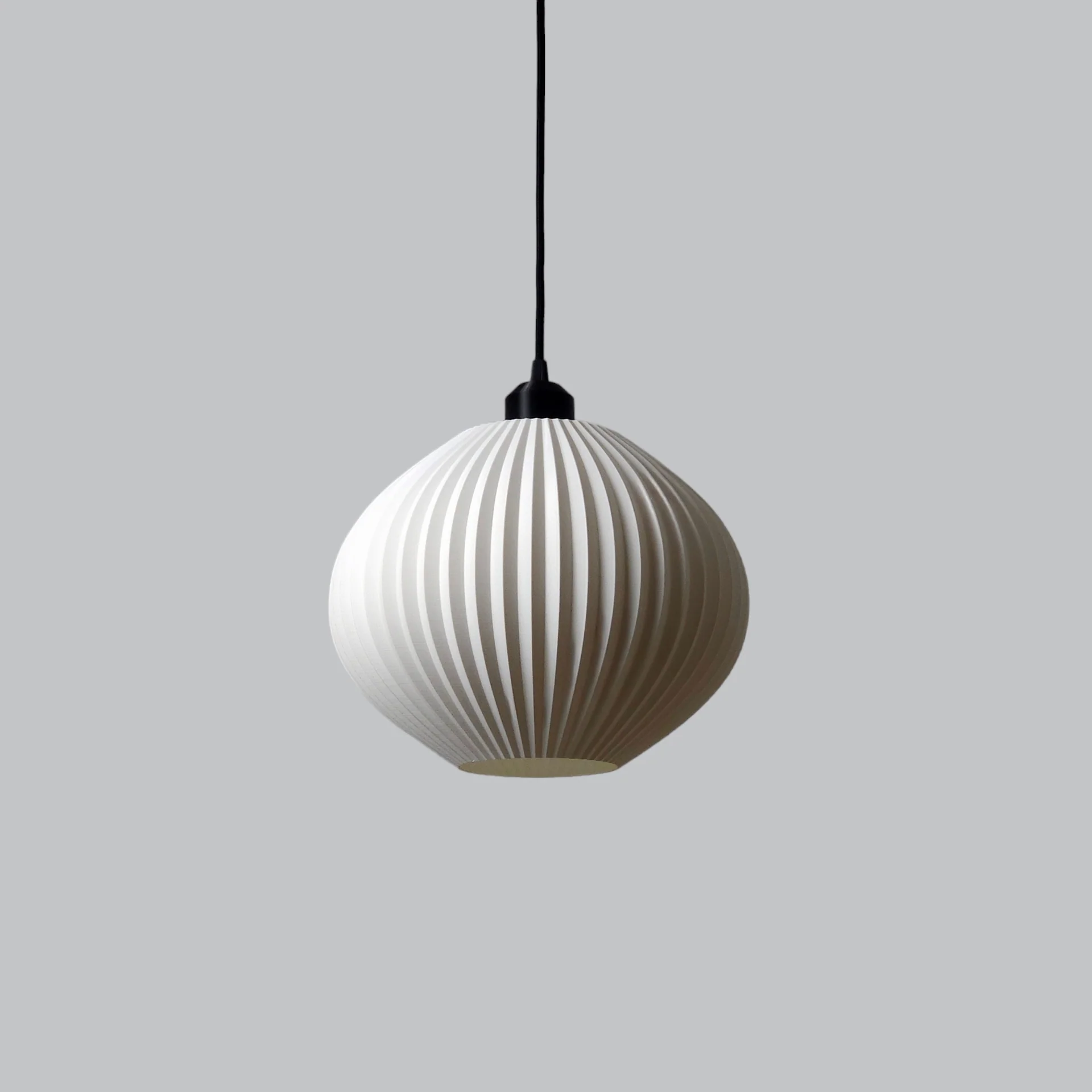 Lámpara Colgante "Idali" Color Blanco/Florón Negro/Cable Negro - Image 2