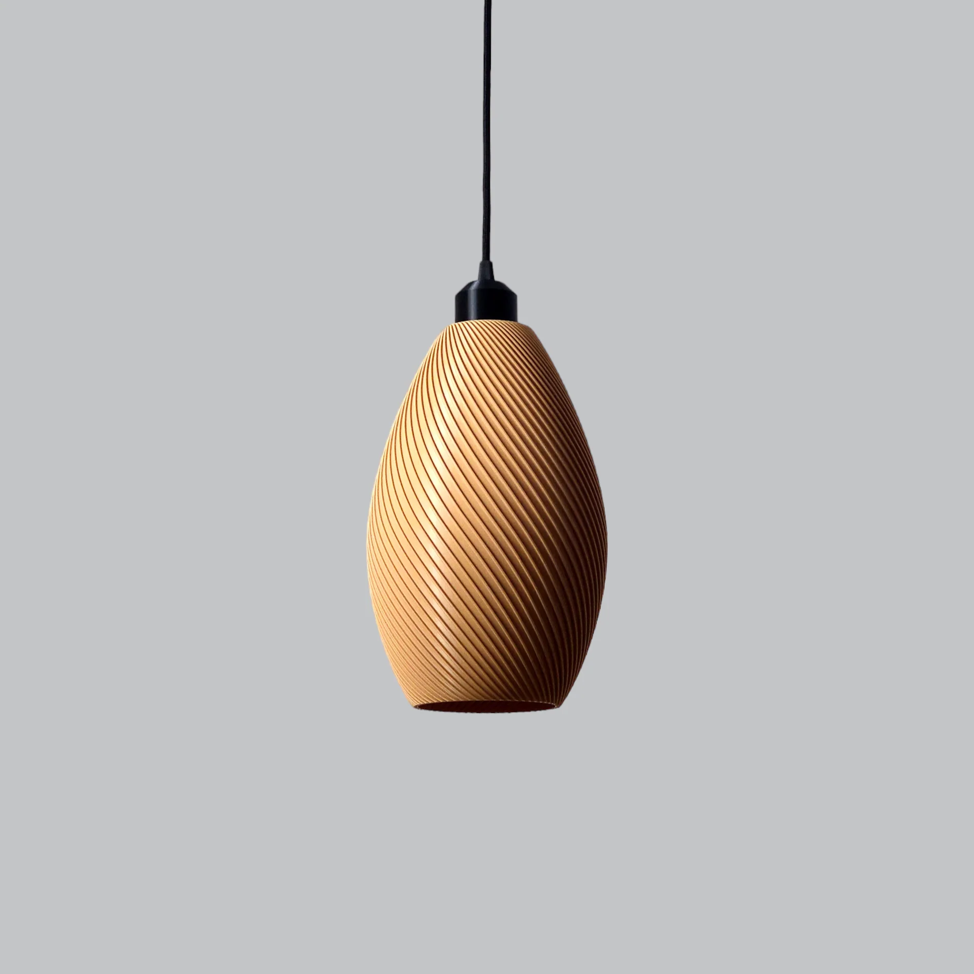Lámpara Colgante "Paval" Color Beige/Florón Negro/Cable Negro - Image 4