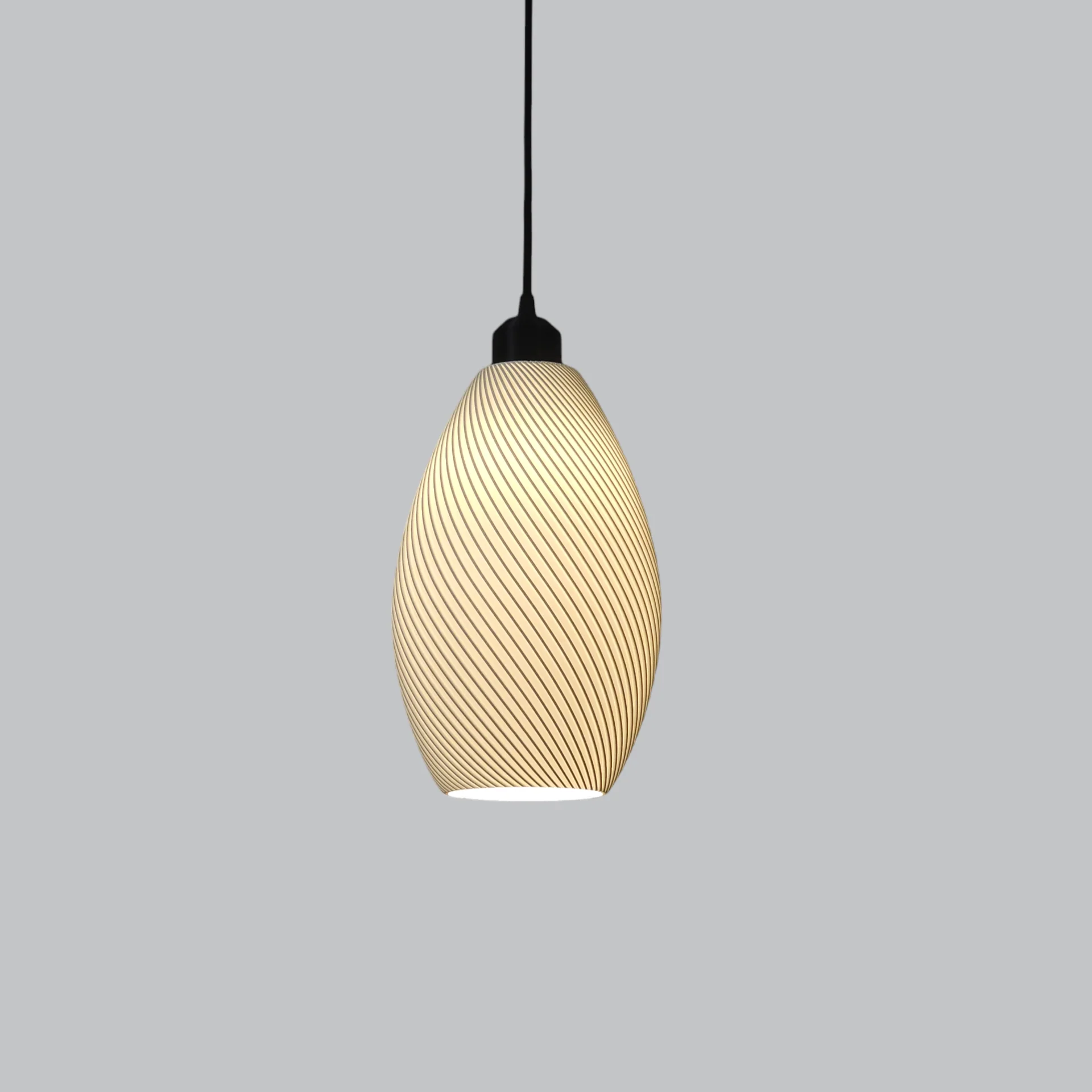 Lámpara Colgante "Paval" Color Blanco/Florón Negro/Cable Negro - Image 4