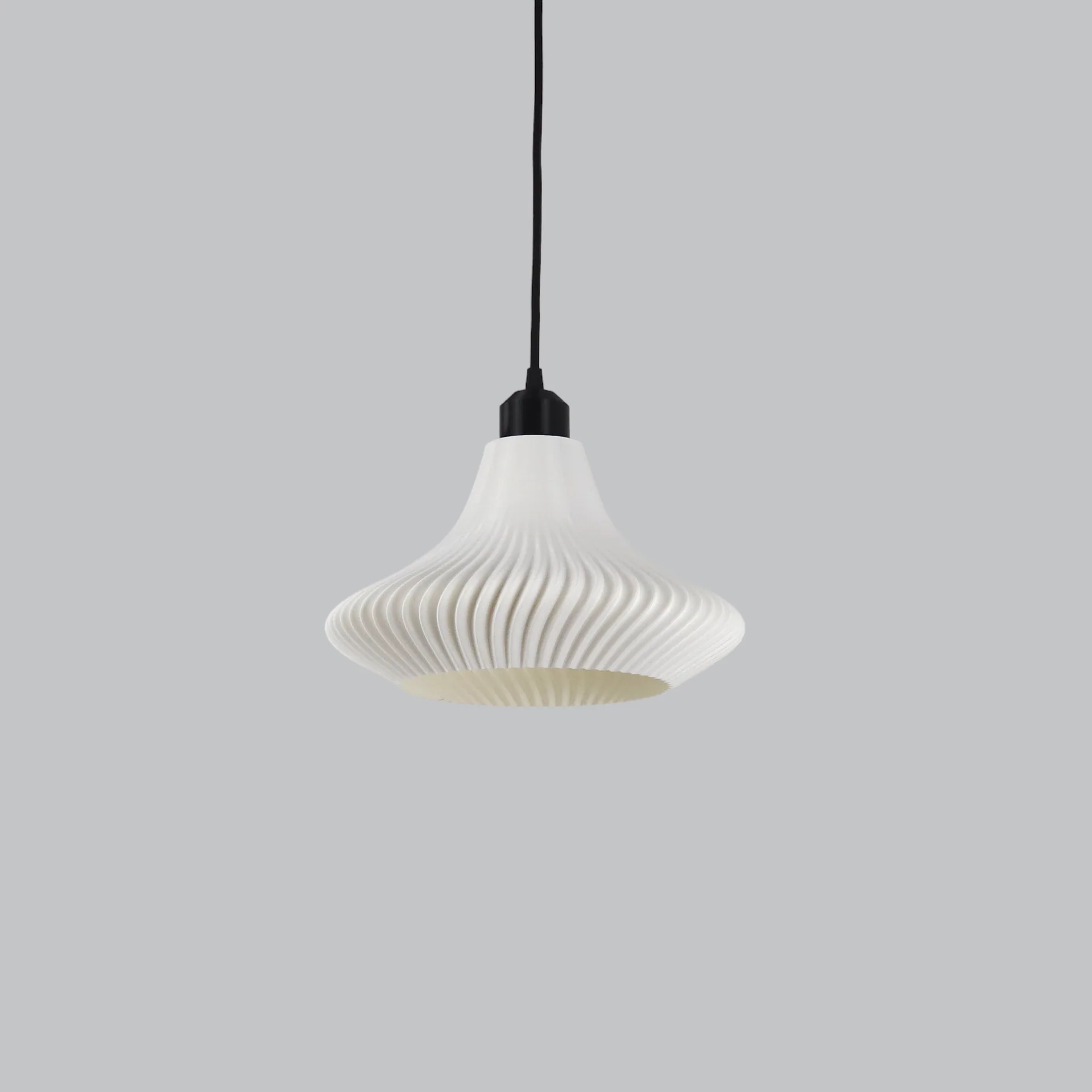 Lámpara Colgante "Vita" Color Blanco/Florón Negro/Cable Negro - Image 4