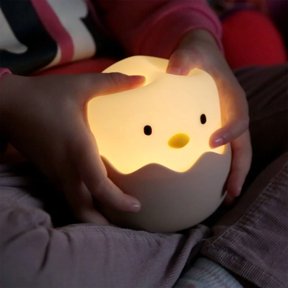 Lampara nocturna de mesa LED Infantil quitamiedos y recargable "Chicken" - Image 3