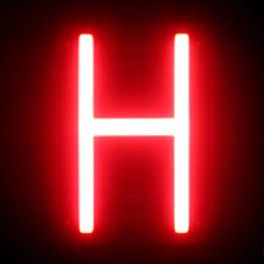 Letra LED Neon H Ancho 97Mm Alto 161Mm Fondo 38Mm - - - Image 2