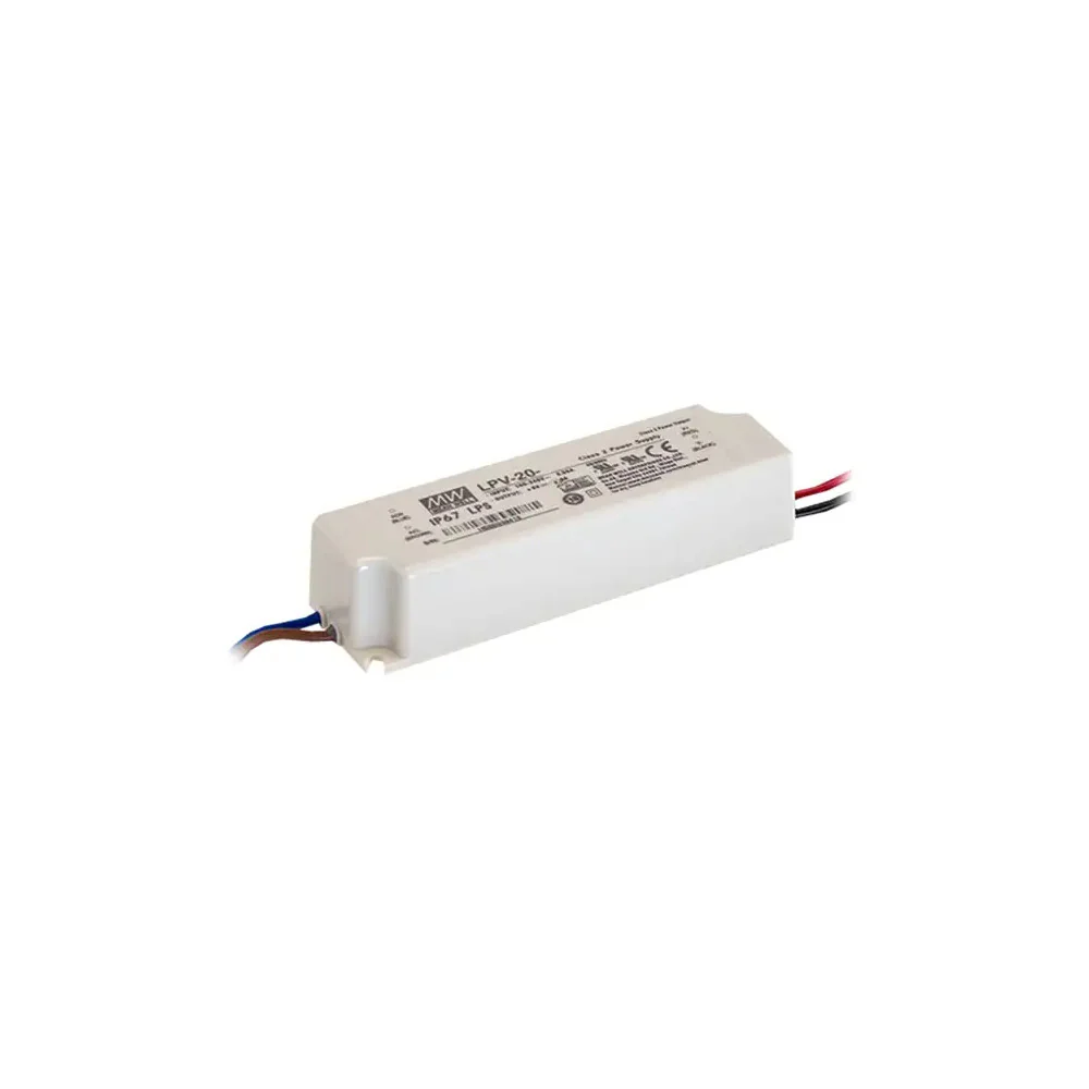 LPV-20-5 IP67 Transformador MEANWELL Entrada 90-264VAC Salida 5VDC 3A 15W Aislamiento 3000VAC