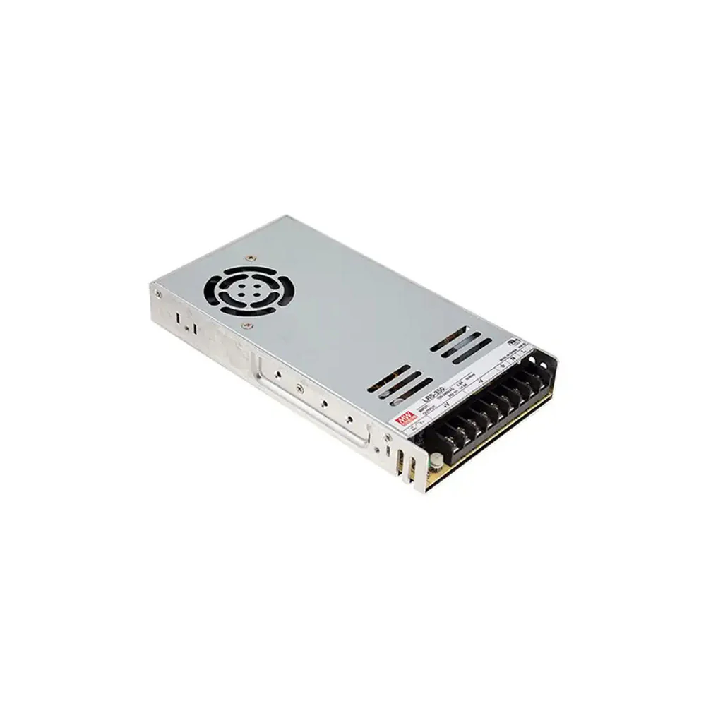 LRS-350-15  Transformador MEANWELL Entrada 90-132/180-264VAC Salida 15VDC 23,2A, 348W Aislamiento 3000VAC Sin PFC