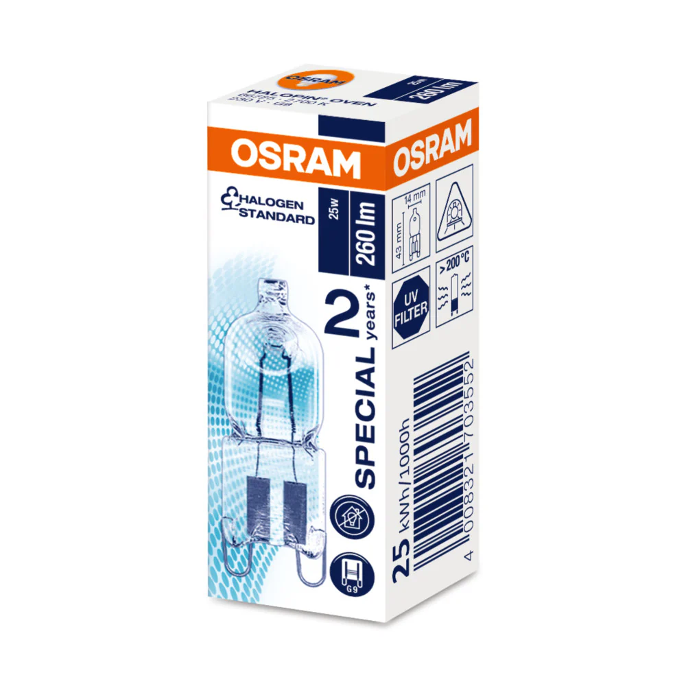 [LVE-4008321703552] Ledvance/Osram Halógena Directas a Red G9 25W 260Lm 2700K - Image 2