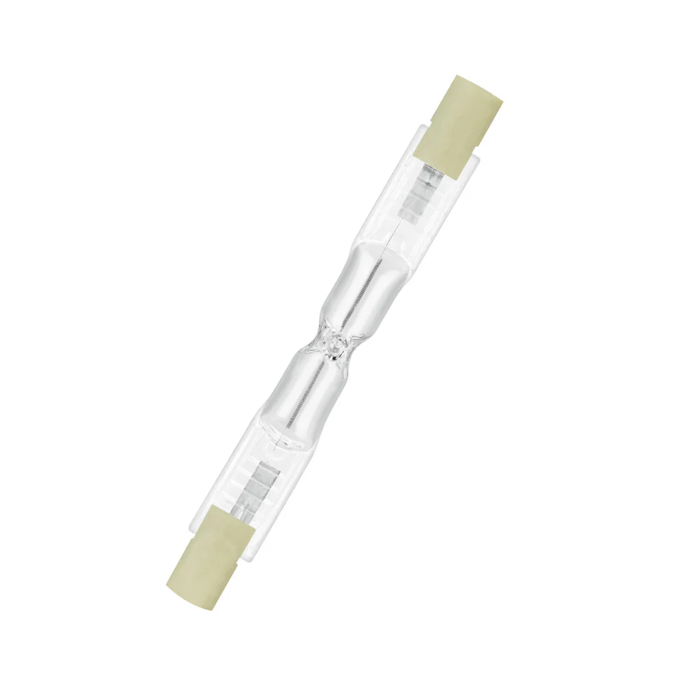 Lámpara halógena Ledvance/Osram R7s de conexión directa a la red eléctrica, 48 W, 700 lm, 2800 K, regulable.