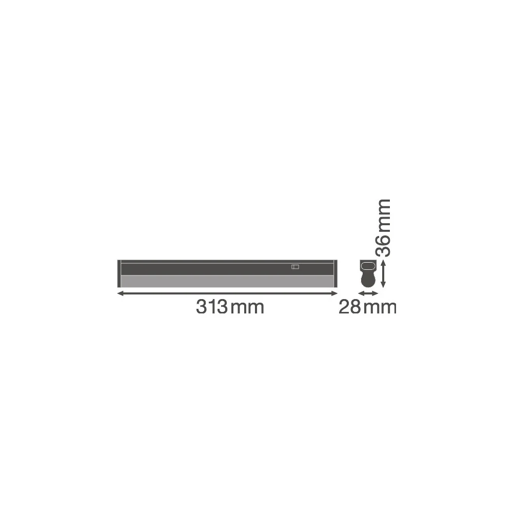 Luminaria LED lineal Ledvance "Compact" 4W 400Lm 3000K 140º IP20 - Image 3