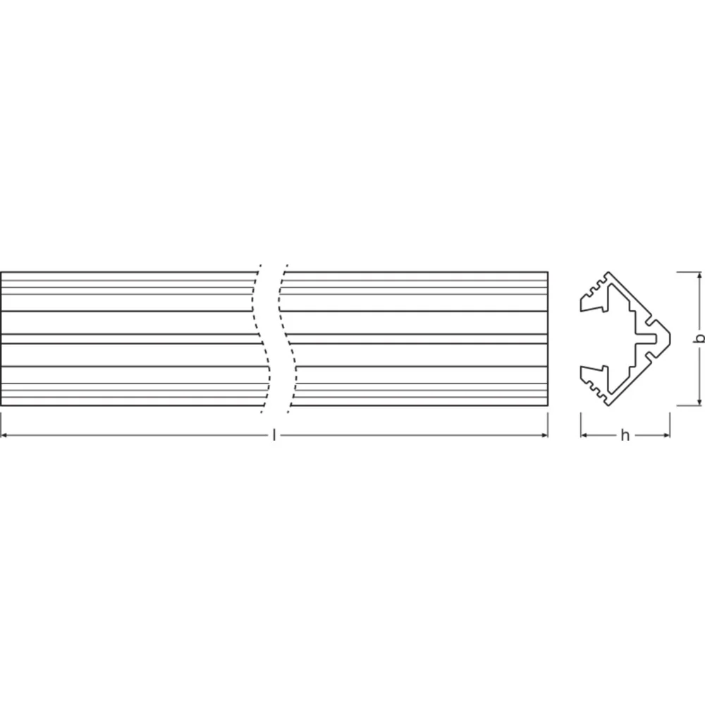 [LVE-4058075278370] Ledvance Perfíl Medio Tiras LED -PM03/E/19X19/10/1 1M - Image 2