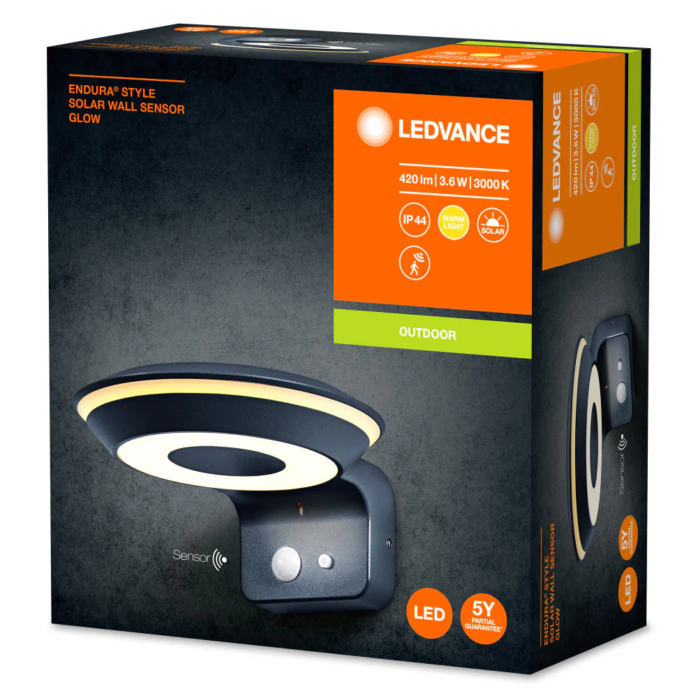 Luminaria LED de exterior Ledvance "Endura" con sensor, 3,6 W, 180 lm, 3000 K, IP44 - Image 2