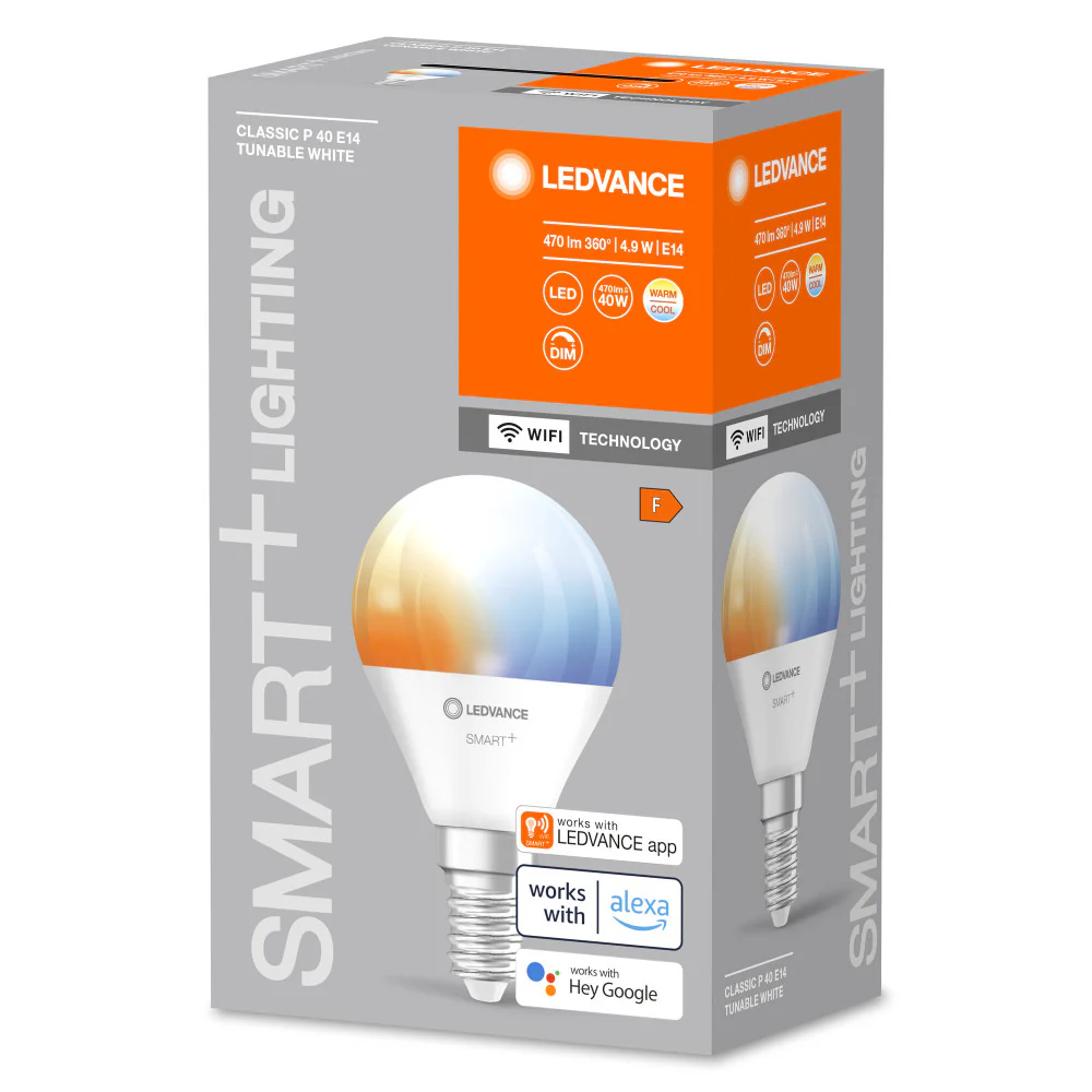 [LVE-4058075778634] Ledvance "SMART" Bombilla LED  E14 4,9W 470Lm 2700…6500K 180º IP20 Regulable - CCT - Image 2