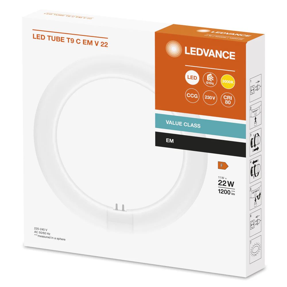 [LVE-4099854042447] Tubo LED T9 Ledvance G10q 11W 1200Lm 3000K 110º IP20 - Image 2