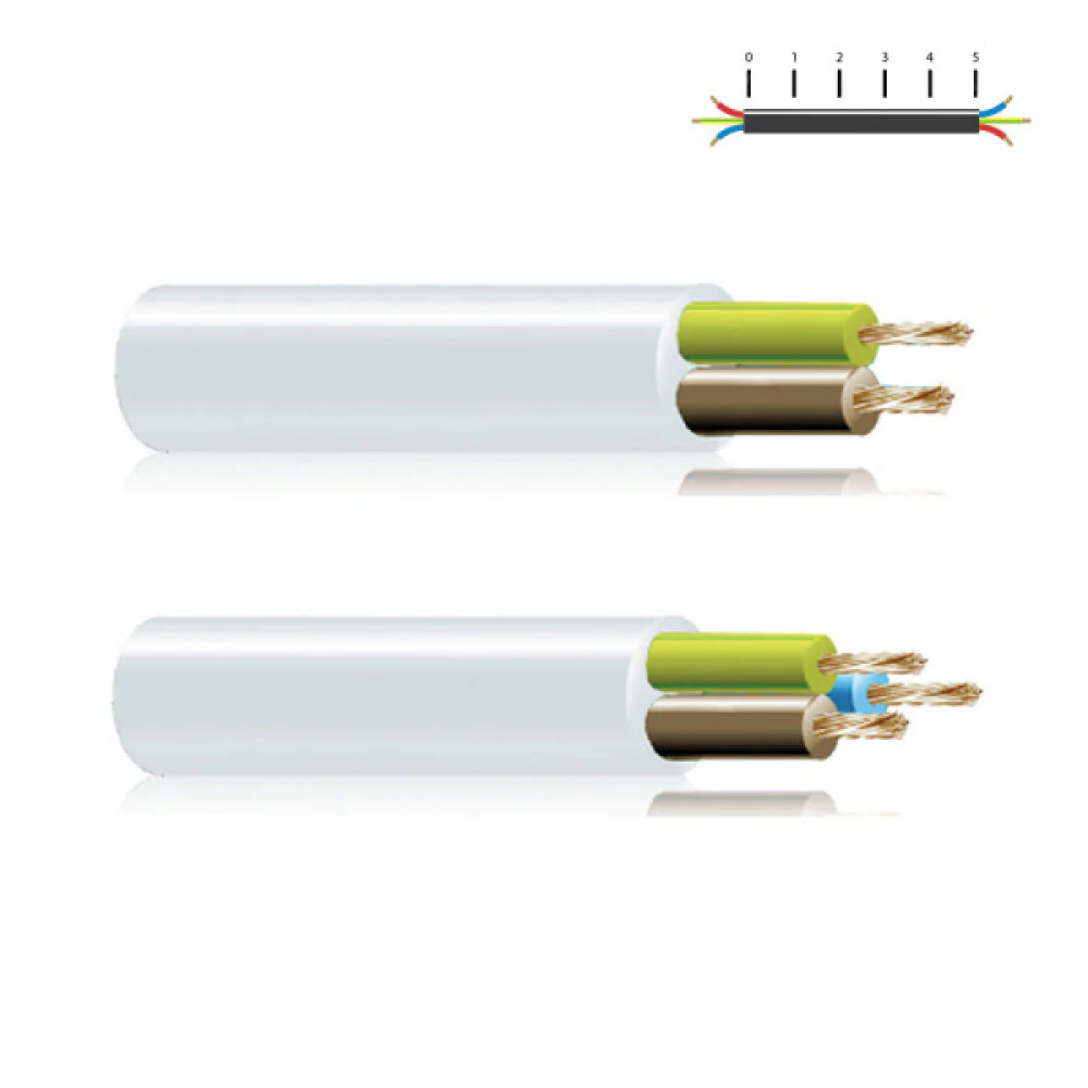 Manguera Tubular H 05 Vv-f 2x0,75mm Esp. Blanca por Metro [E3-10111] - Image 2