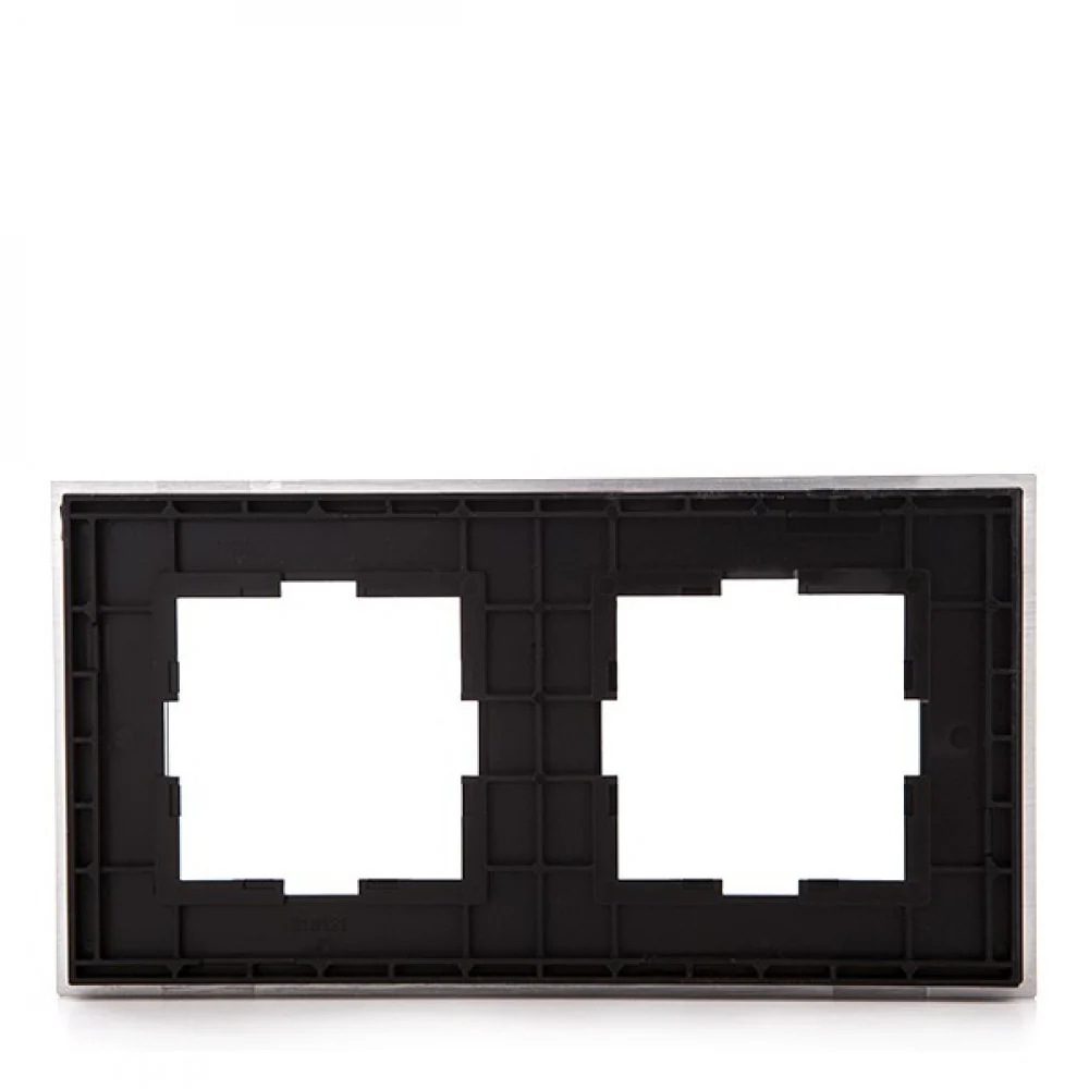 Marco Panasonic Novella 2 Elementos Horizontal-Vertical, Aluminio Eloxal Plata (Compatible Mecanismo Karre) - Image 3
