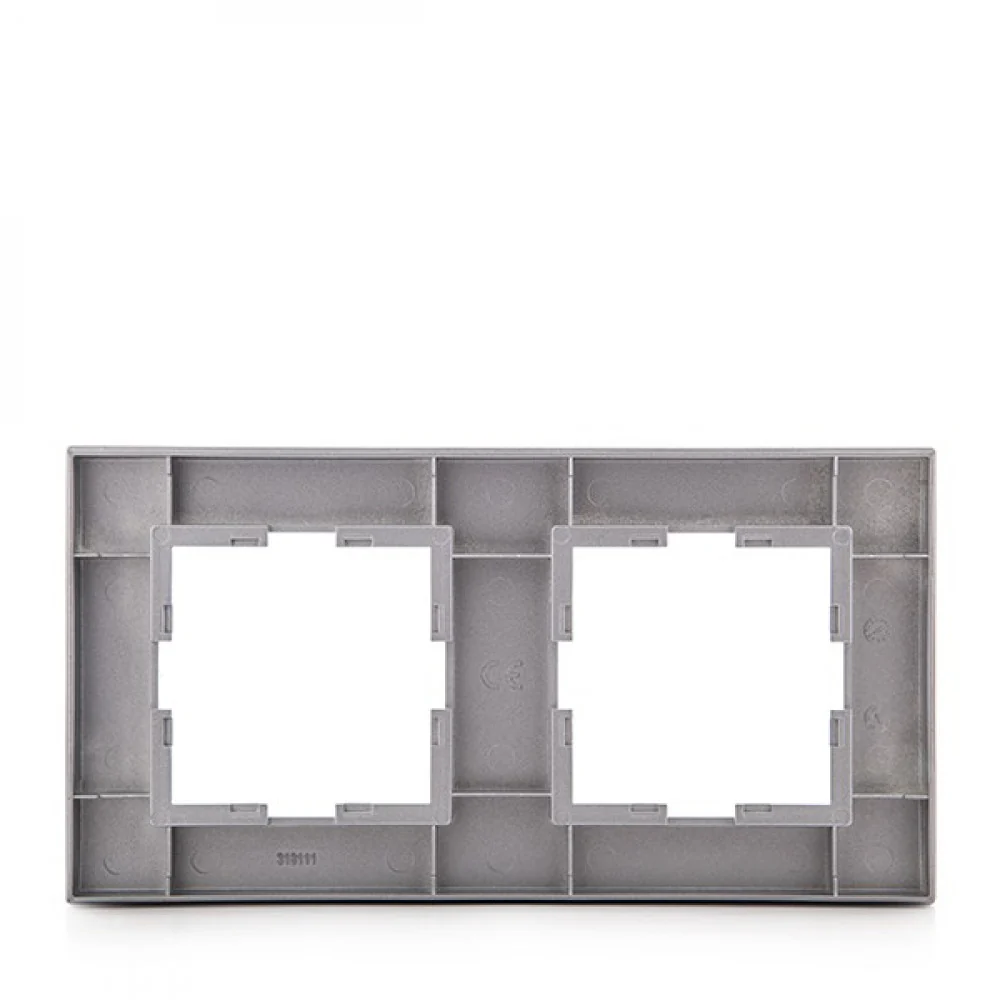Marco Panasonic Novella 2 Elementos Horizontal/Vertical , Tecnopolímero, Plata (Compatible Mecanismo Karre) - Image 3