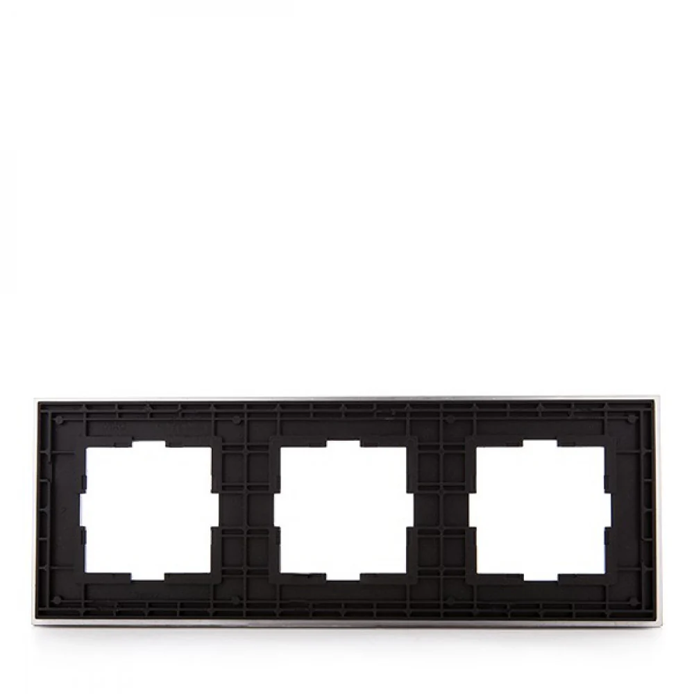 Marco Panasonic Novella 3 Elementos Horizontal-Vertical, Aluminio Eloxal Plata (Compatible Mecanismo Karre) - Image 3