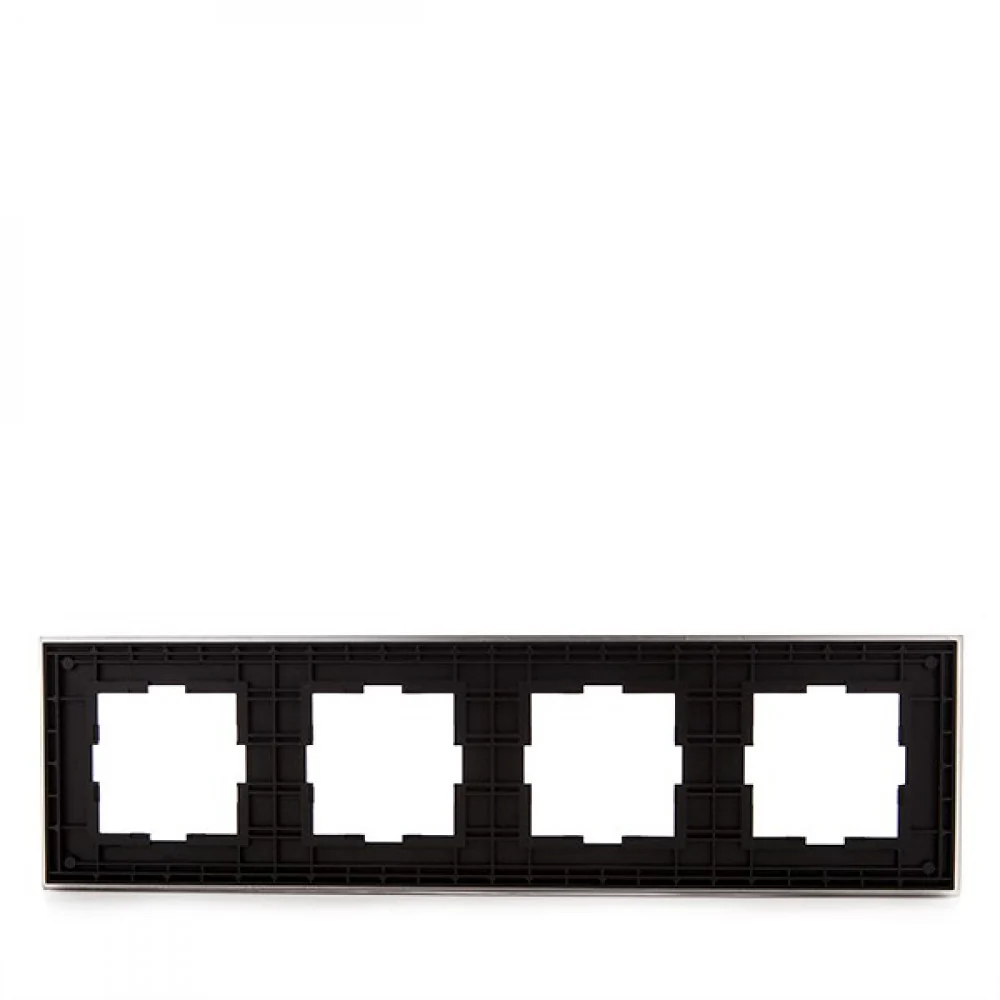 Marco Panasonic Novella 4 Elementos Horizontal-Vertical, Aluminio Eloxal Plata (Compatible Mecanismo Karre) - Image 3