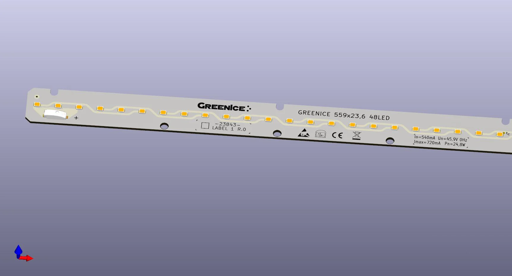 Módulo LED 559x23,6_48LED 4000K CRI80 L128-E5 - Image 3