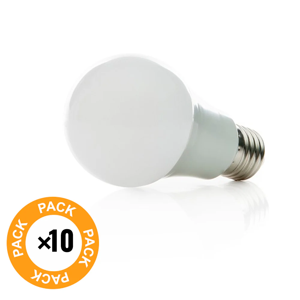 Pack 10 Lámparas LEDs Esférica Aluminio/PC E27 7W 630Lm 40.000H - Image 2