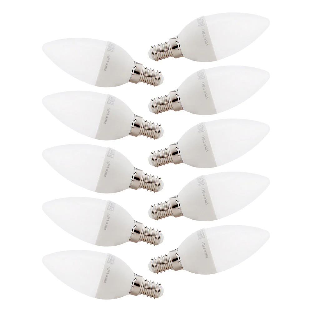 Pack 10 Lámparas LEDs Vela 2835SMD E14 5W 410Lm 40.000H - Image 3