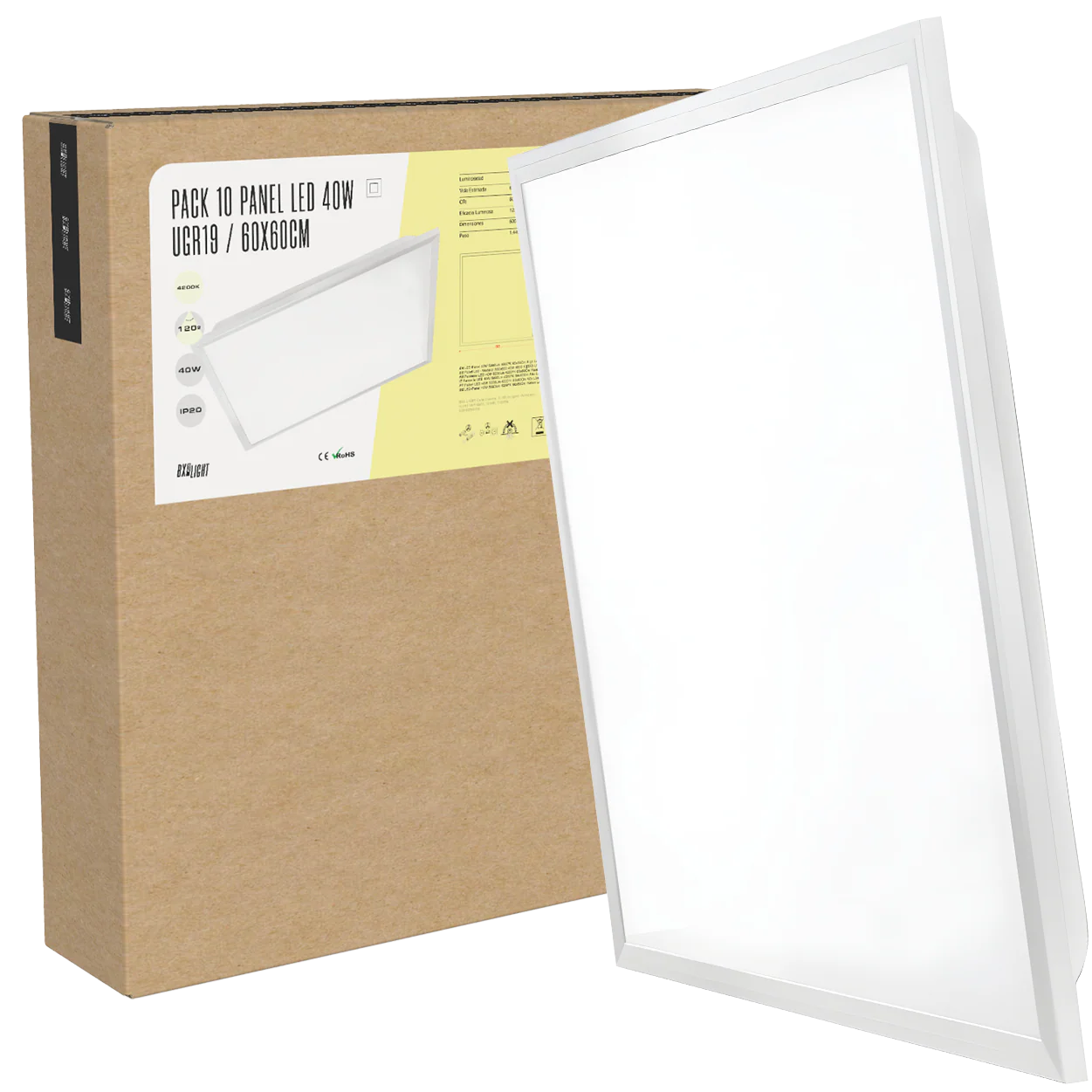 Pack 10 Panel Led  - Modular 600x600 40W 6000 K  [BX3-LP-40W-U19-CW] - Image 9