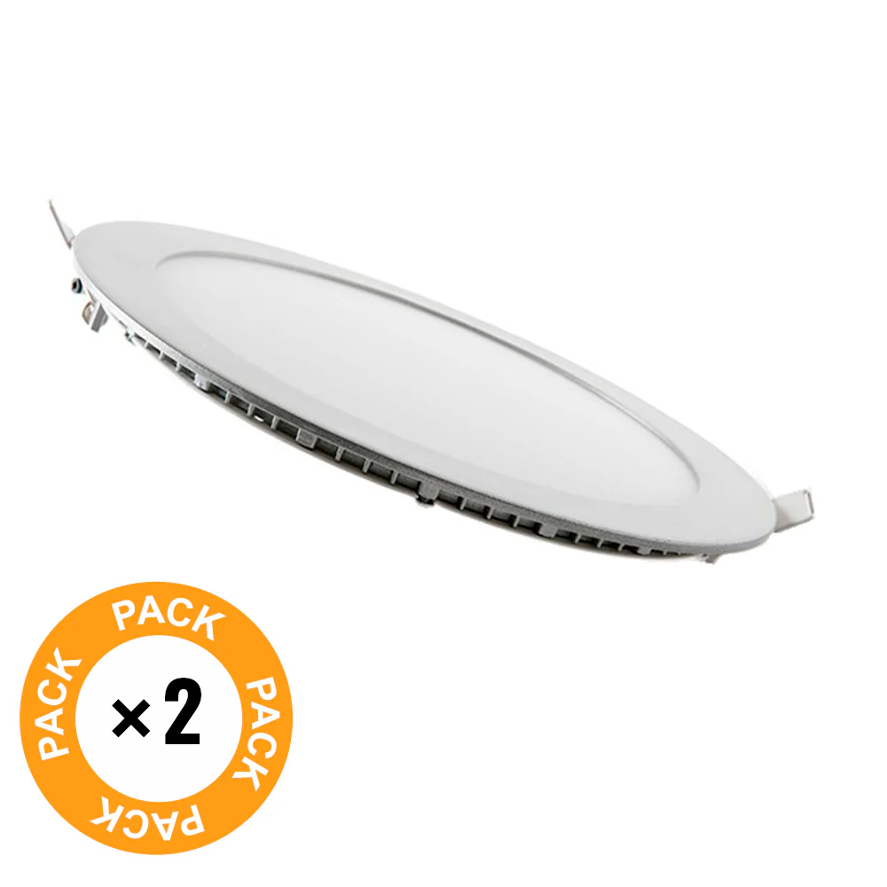 Pack de 2 Paneles LED 20W 2000Lm 6000ºK Circular 40.000H  [PE-1011P2-CW] - Image 2
