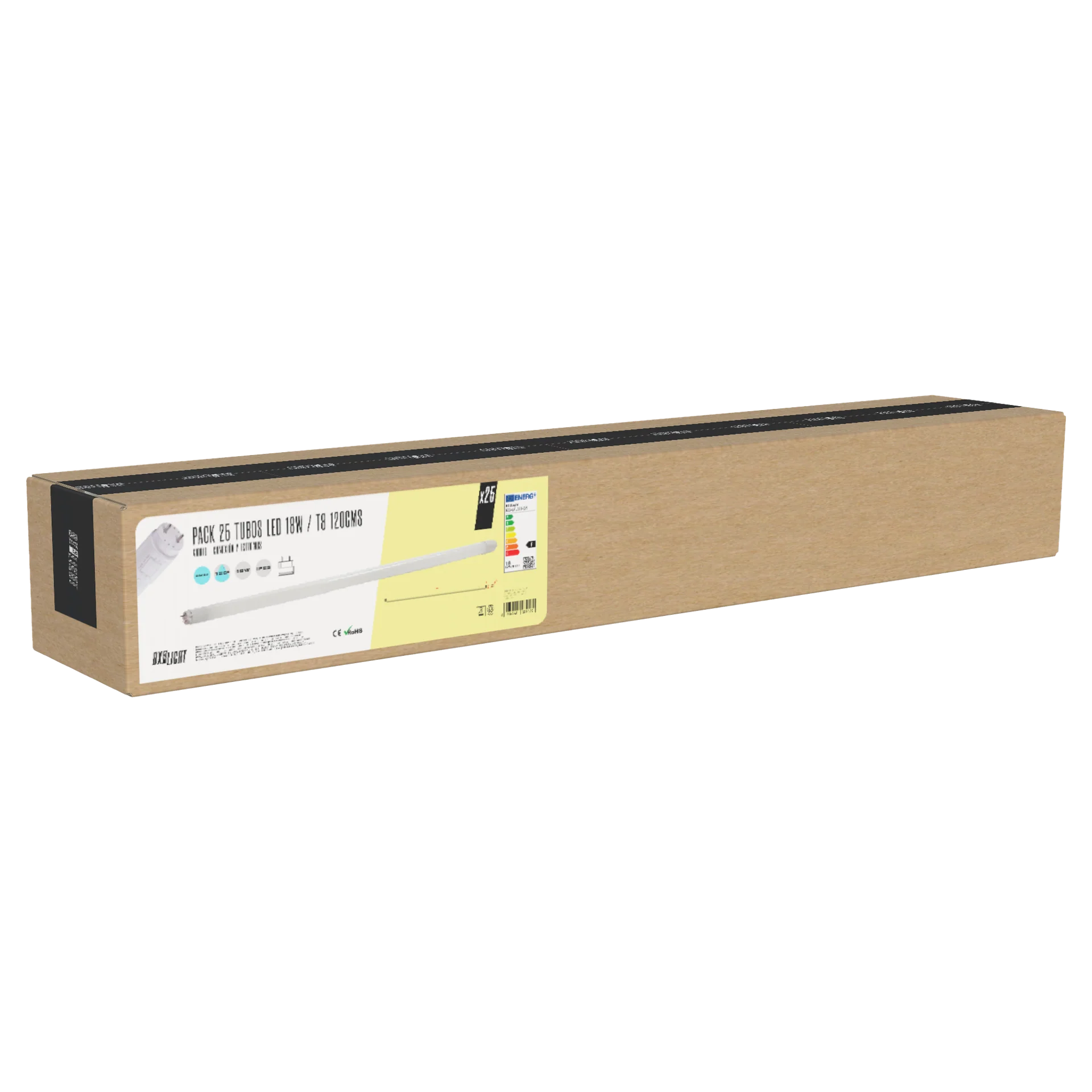 Pack 25 Tubos Led T8 18W 1.800Lm 6000ºK Cristal 120Cm 40.000H  [BX3-LM1063-CW] - Image 2