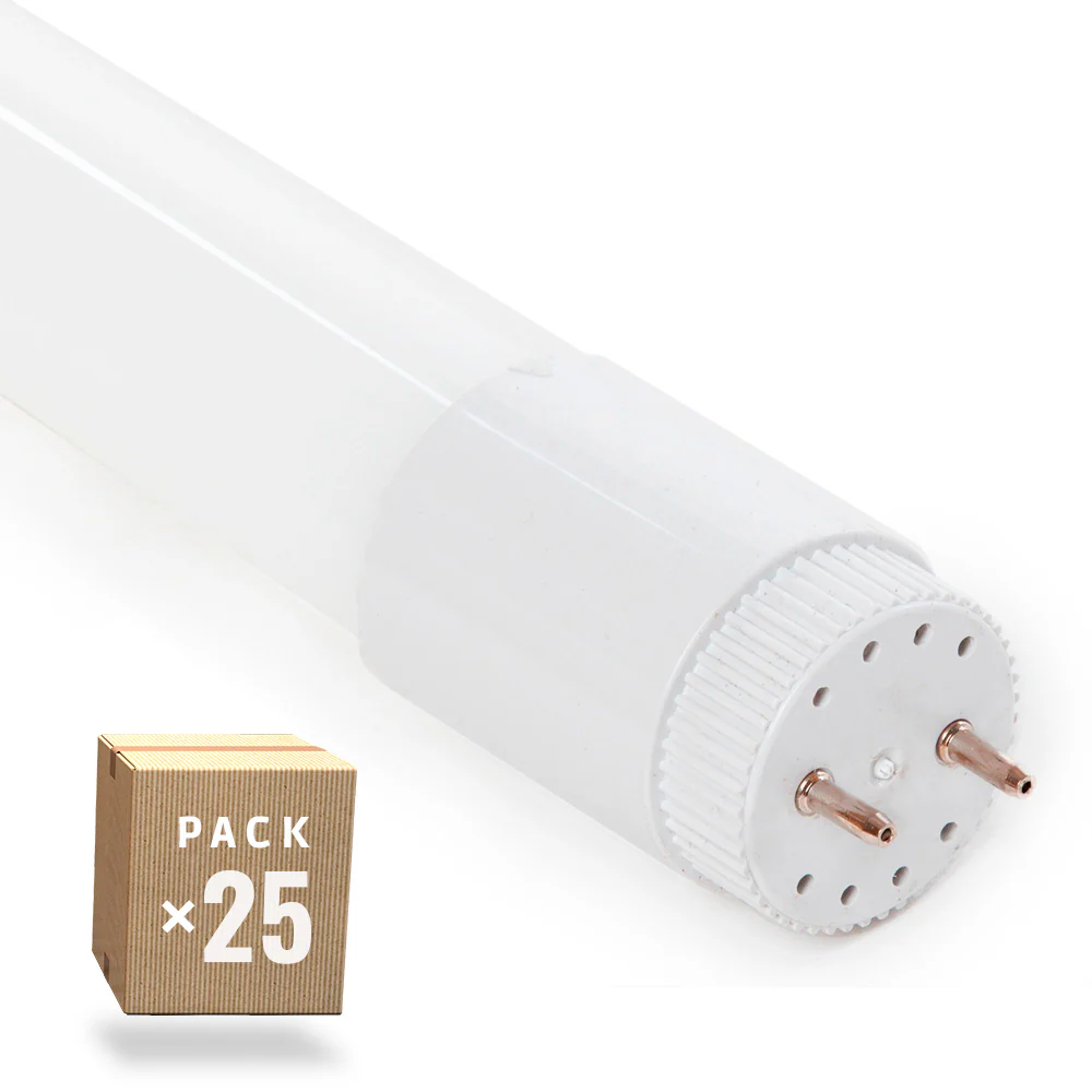 Pack 25 Tubos LED T8 9W 1260Lm 6000ºK Cristal 60Cm 40.000H  [HO-LM1056-CW]
